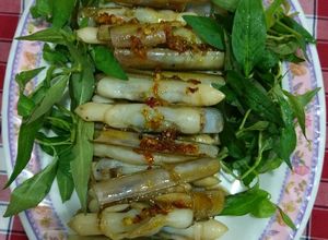 Hình của món Ốc móng tay xào me.