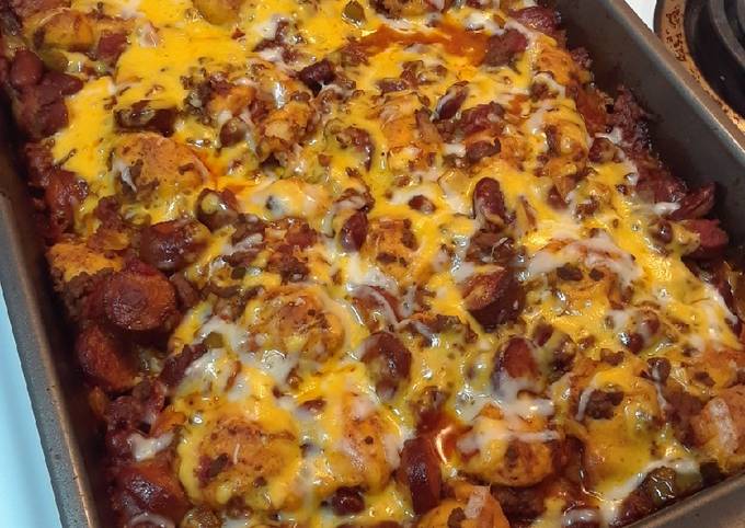 Chili Cheese Dog Bubble Up Casserole