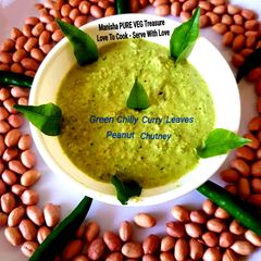 A picture of Curry Leaves Green Chilli Peanut Chutney.