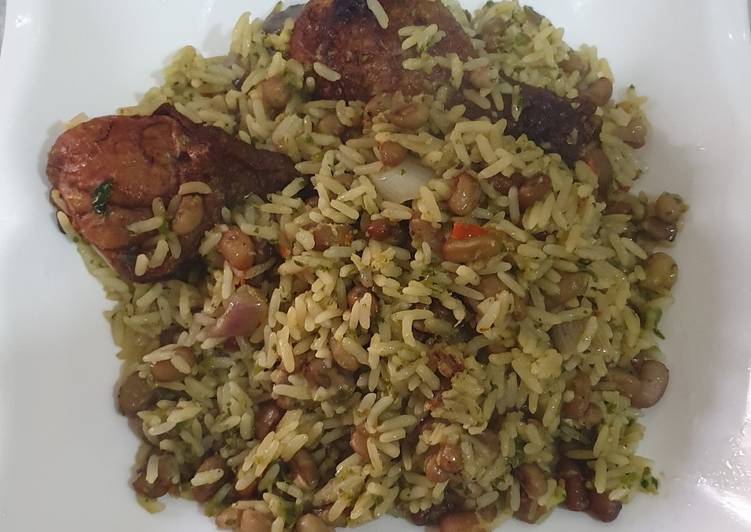 Recipe of Perfect Greenish rice n beans