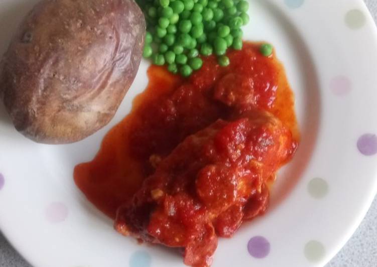 Steps to Make Quick Chicken and chorizo casserole