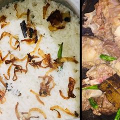 A picture of Mutton white pulao.
