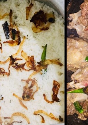 A picture of Mutton white pulao.