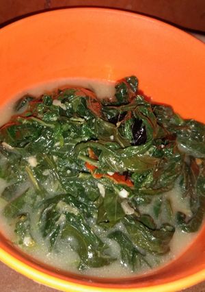 Foto resep Daun singkong kuah santan