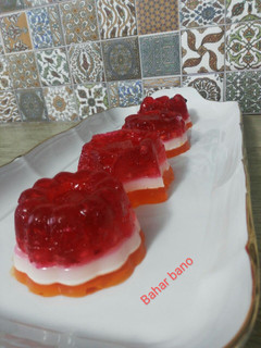 عکسی از دستور ژله سه رنگ