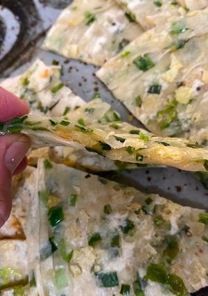A picture of Green Onion and Potato Chips Bread.