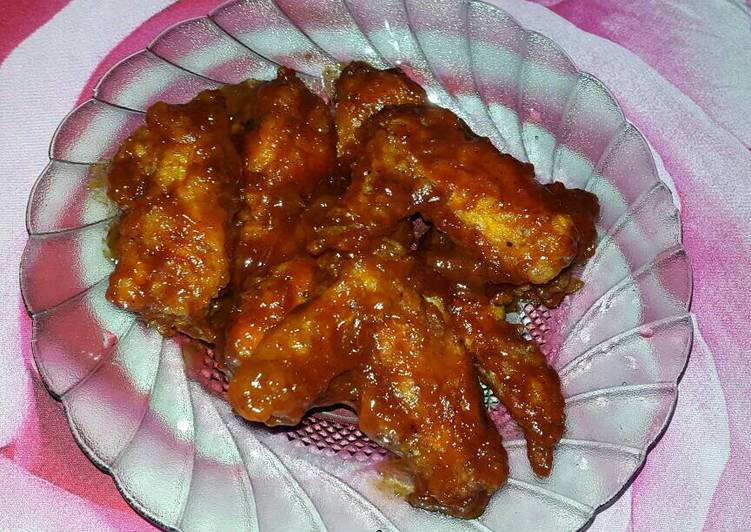 Chicken Wings with BBQ sauce