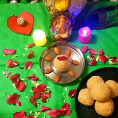 A picture of Churma laddu.
