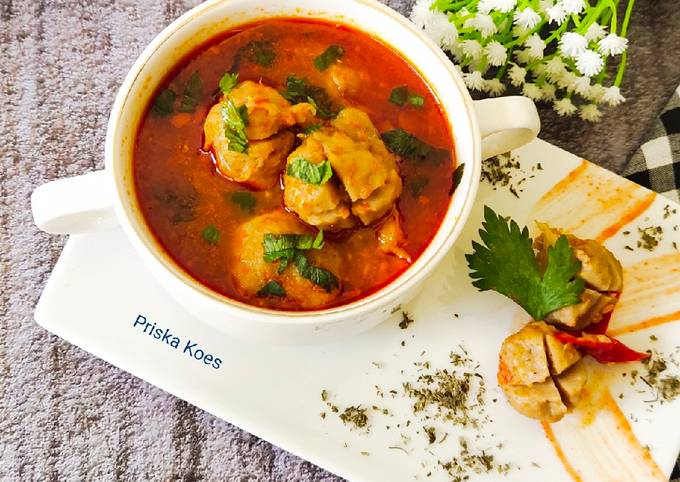 Resep Bakso Sapi Kuah Mercon Oleh Priska Koes Cookpad