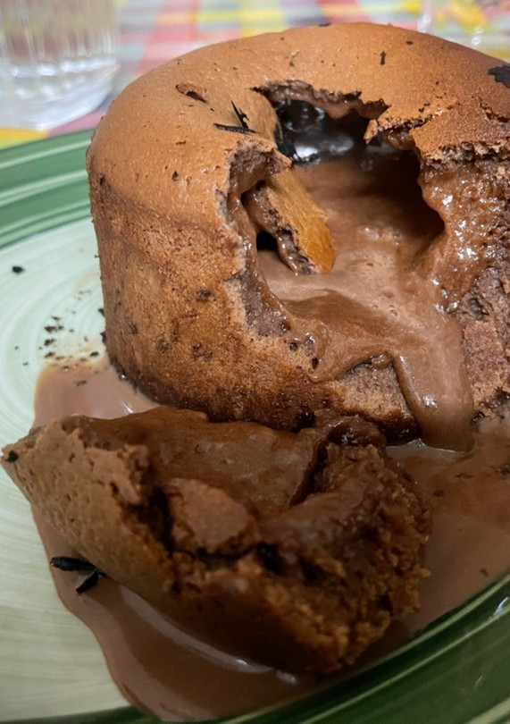 Una foto de Volcán de chocolate Michel Bras