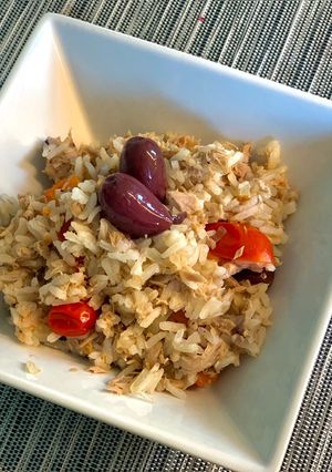 Tonhalas rizs egészségesen🐟🍚🍅🧄 egy gyors ebéd vagy vacsi ötlet recept fotója