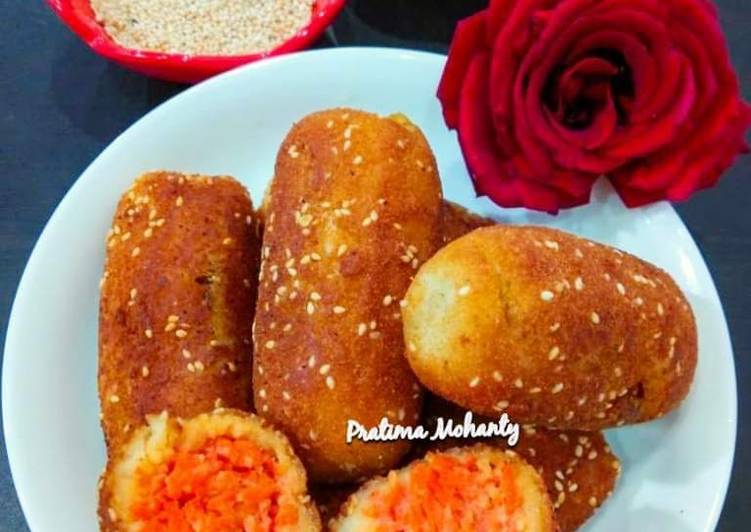 Recipes for Carrot Stuffed Sesame Bread Roll