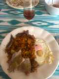 Migas con chistorras y arenques