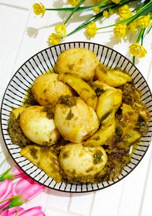 Foto resep Balado Hijau Kentang Telur