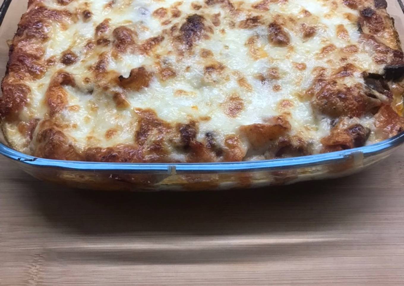 Gratin de pâtes aux aubergines