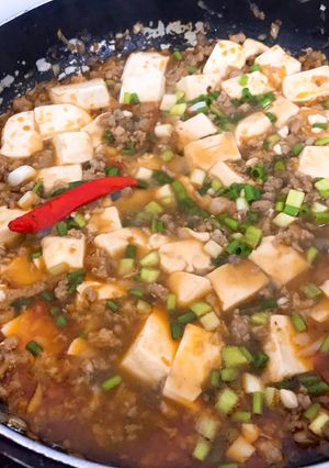 Hình của món Đậu phụ Tứ Xuyên đơn giản.