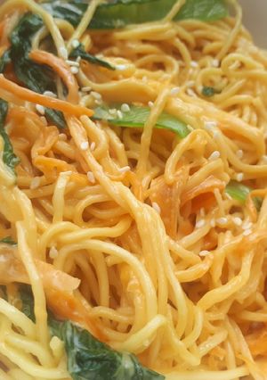 Hình của món Mì trộn phô mai.