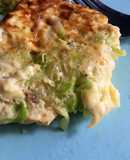 Frittata de chayote y queso (tortilla de huevo)
