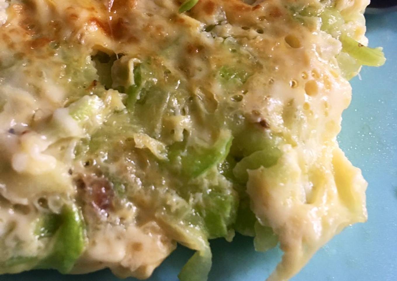 Frittata de chayote y queso (tortilla de huevo)