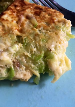 Una foto de Frittata de chayote y queso (tortilla de huevo)