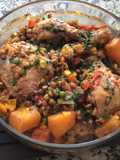 Pote de pollo jamaiquino