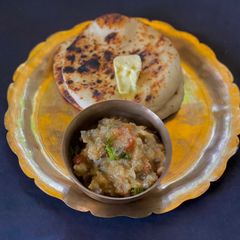 Chettinad Style Eggplant Kurma A picture of Chettinad Style Eggplant Kurma.