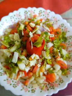 A picture of Kachumber salad.