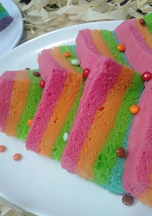 Foto resep Steamed Rainbow Cake Ny Liem