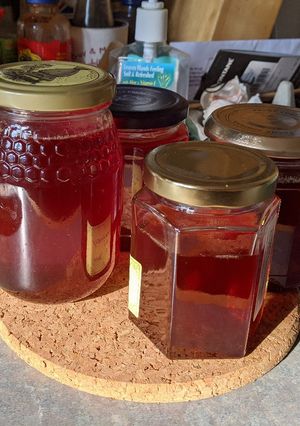 A picture of Rosehip and Apple Jelly.