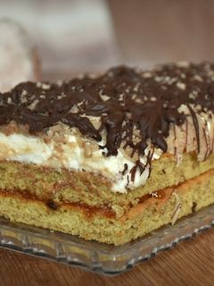 Gesztenyés mascarpone szelet recept fotója