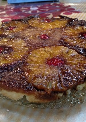A picture of Pineapple upside and down cake.