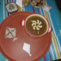 A picture of Jaggery-Rava Street style Halwa.