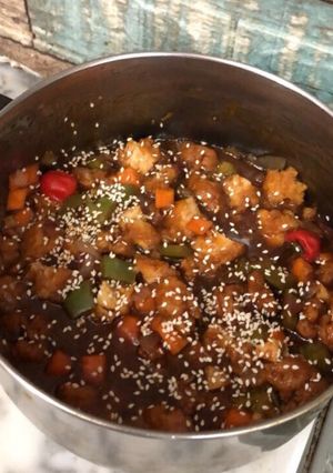 صورة لوصفة الدجاج الصيني بطريقه سهلة وسريعة 🥡🍗