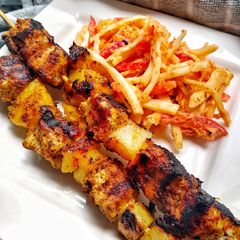 A picture of Jerk Chicken & Pineapple Kebabs.