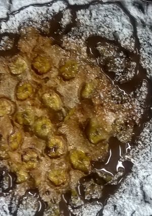 Una foto de Torta de dulce de leche y bananas