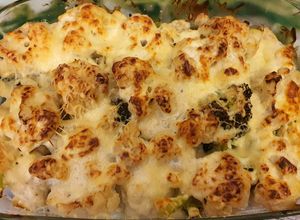 Une photo de Gratin de choux-fleurs et brocoli rapide