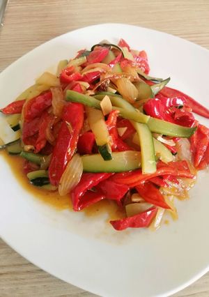 Una foto de Salteado de verduras
