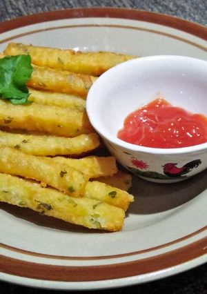 Foto resep Stik kentang keju krispi sederhana (Crispy potato cheese stick)