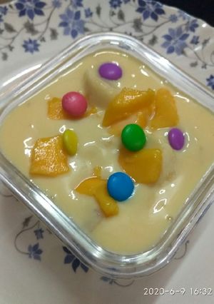 A picture of Fruit custard.