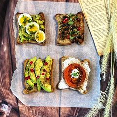 A picture of Breakfast Open Sandwiches.