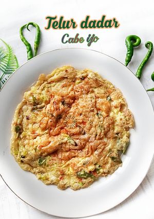 Foto resep Telur dadar Cabe ijo
