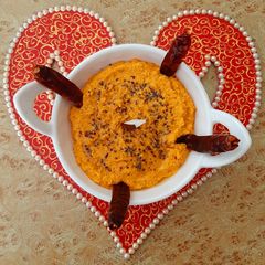 Tomato coconut chutney A picture of Tomato coconut chutney.