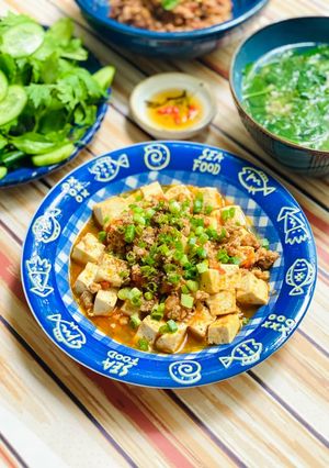 Hình của món Đậu Hũ Sốt Thịt Cà Chua.
