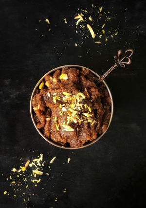 A picture of Atta Halwa.