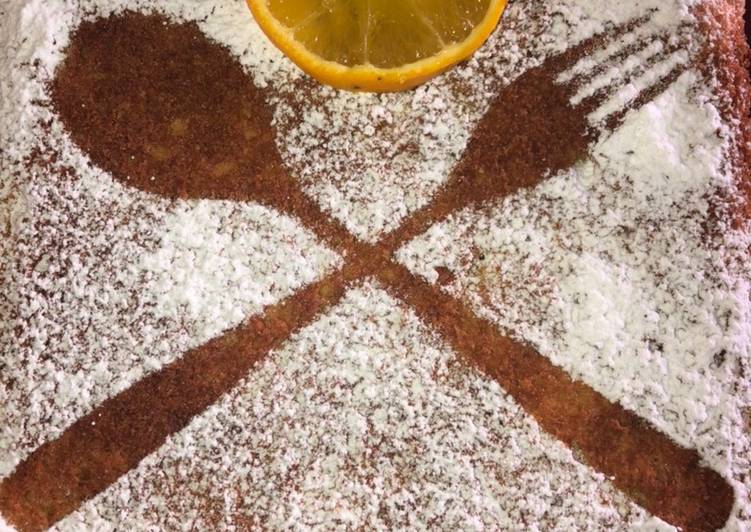 Bizcochuelo sin gluten, con harina de arroz sabor naranja🍊