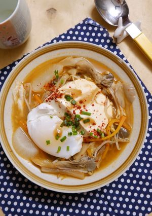 Hình của món Đậu phụ hầm kimchi.