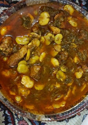 عکسی از دستور خورشت شوید باقالا