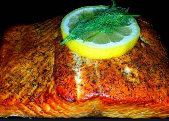 Easiest Way to Make Delicious Mikes Smoked Wild Alaskan King Salmon Fillets  Grilled Asparagus