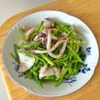 Mực Xào Chao Rau Muống