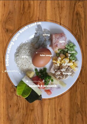 Foto resep Bubur Udang Ayam Kuah Santan